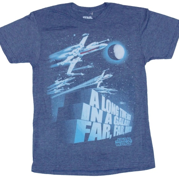Star Wars Tie Fighter Long Time Ago in A Galaxy Far Far Away T Shirt medium* - Picture 1 of 10